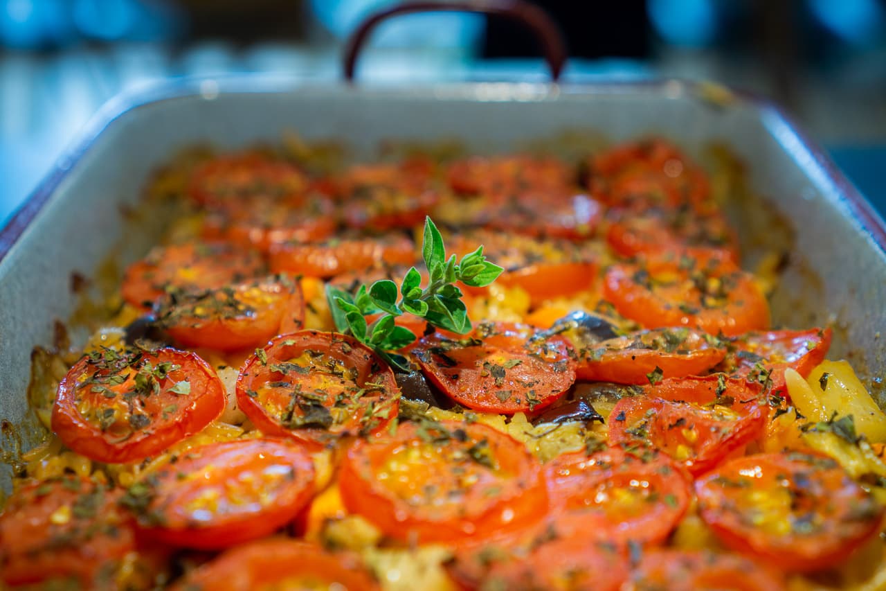 Sommergemüsepasta aus dem Ofen